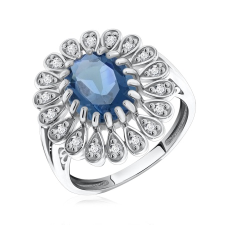 Купить оптом кольцо из серебра с ситаллом и фианитами 1340880251-76 от Krasnoe