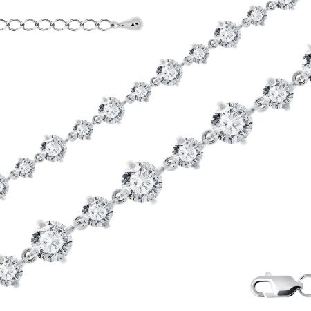 Купить оптом браслет из серебра с фианитами 4340200692-19 от Krasnoe