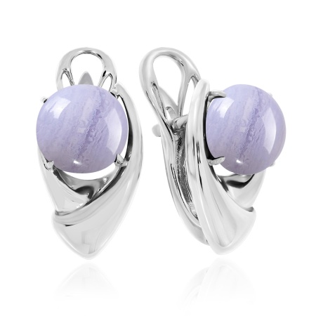 Купить оптом серьги из серебра с агатами 2340392360-84 от Krasnoe