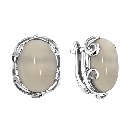 Купить оптом серьги из серебра с агатами 2340395092-21 от Krasnoe