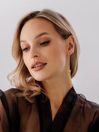 Купить оптом серьги из серебра с агатами 2340390714-1-50 от Krasnoe