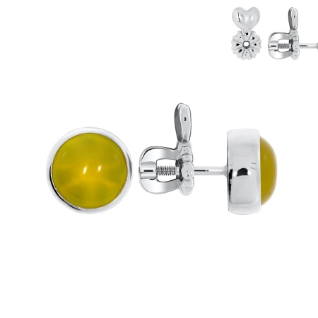 Купить оптом пусеты из серебра с агатами П340392780-50 от Krasnoe