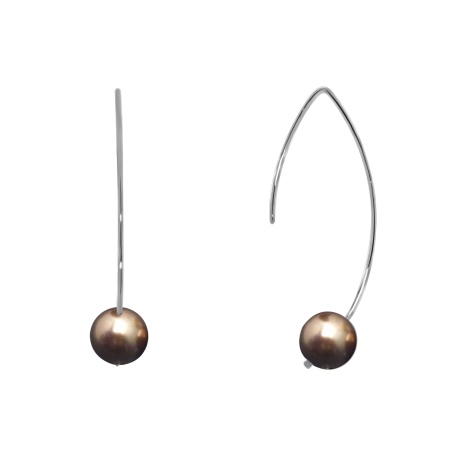 Купить оптом серьги из серебра с жемчугами 2340241063-43 от Krasnoe