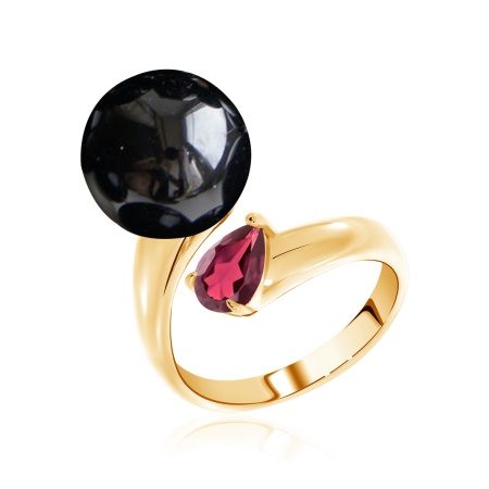 Купить оптом кольцо из серебра с агатом и родолитом 1320871396-1-100 от Krasnoe