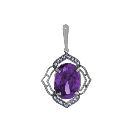 Купить оптом подвеска из серебра с фианитами 3340202305-1 от Krasnoe