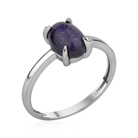 Купить оптом кольцо из серебра с синтетическим авантюрином 1340366613-80 от Krasnoe