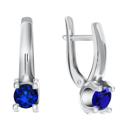 Купить оптом серьги из серебра с ситаллами 2340880050-80 от Krasnoe