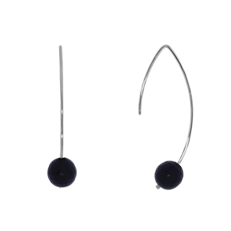 Купить оптом серьги из серебра с ониксами 2340431063 от Krasnoe