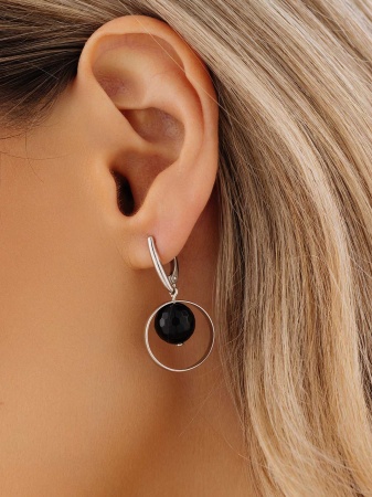 Купить оптом серьги из серебра с агатами 2340391026-20 от Krasnoe