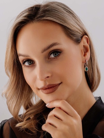 Купить оптом серьги из серебра с агатами 2340390365-60 от Krasnoe