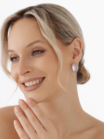 Купить оптом серьги из серебра с кварцем 2310100969-30 от Krasnoe