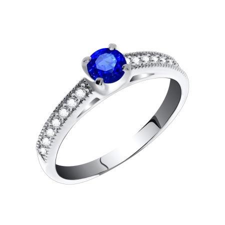 Купить оптом кольцо из серебра со шпинелью и фианитами 1340840215-82 от Krasnoe