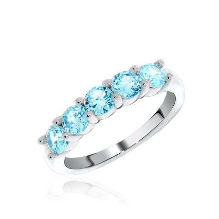 Купить оптом кольцо из серебра с топазами 1340071321 от Krasnoe