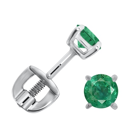 Купить оптом пусеты из серебра с бериллами П340190040 от Krasnoe