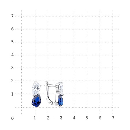 Купить оптом серьги из серебра с фианитамисо шпинелью 2340841866-82 от Krasnoe