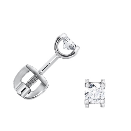 Купить оптом пусеты из серебра с фианитами П340202130 от Krasnoe