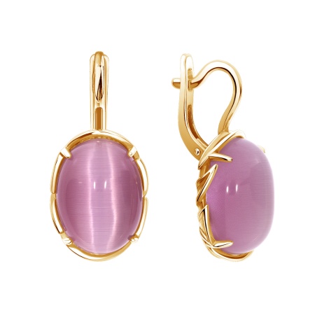 Купить оптом серьги из серебра с кошачий глазами 2320265707-30 от Krasnoe