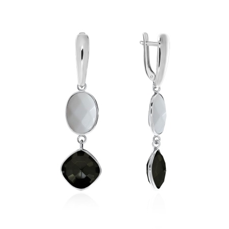 Купить оптом серьги из серебра с агатами 2340392891-11 от Krasnoe