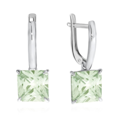 Купить оптом серьги из серебра с празиолитами 2340170279-1 от Krasnoe