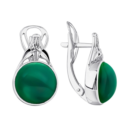 Купить оптом серьги из серебра с агатами 2340395120-60 от Krasnoe