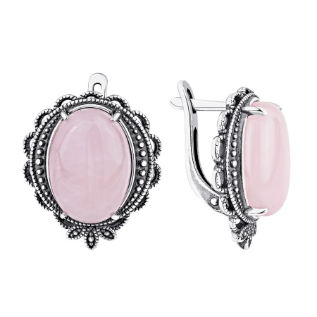 Купить оптом серьги из серебра с кварцем 2310105084-30 от Krasnoe