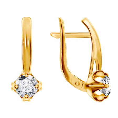 Купить оптом серьги из серебра с фианитами 2320200018 от Krasnoe