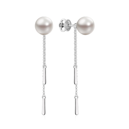 Купить оптом пусеты из серебра с жемчугами 2340244331-4 от Krasnoe