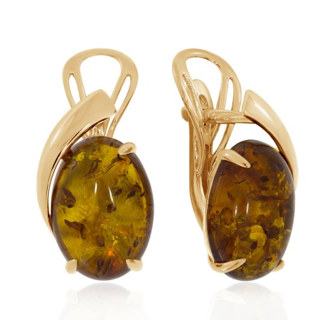 Купить оптом серьги из серебра с янтарём 2320481827 от Krasnoe