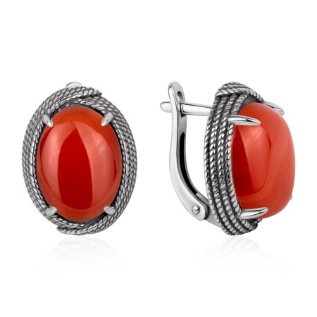 Купить оптом серьги из серебра с агатами 2310396374-31 от Krasnoe