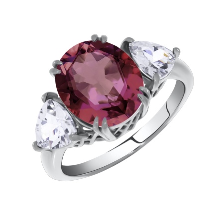 Купить оптом кольцо из серебра с кристалл ювелирныйом и фианитами 1340290223-33 от Krasnoe