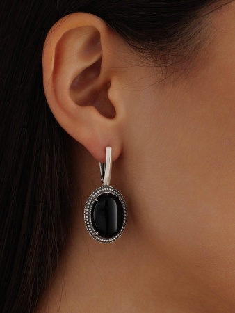 Купить оптом серьги из серебра с агатами 2310390963-20 от Krasnoe