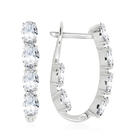 Купить оптом серьги из серебра с бриллианитами 2340Б11182 от Krasnoe