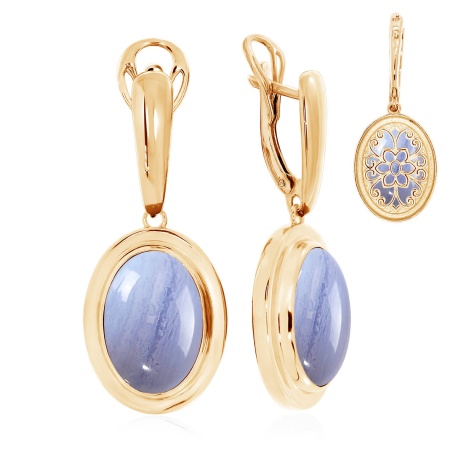 Купить оптом серьги из серебра с чароитами 2320460978 от Krasnoe