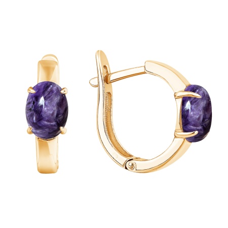 Купить оптом серьги из серебра с чароитами 2320461878 от Krasnoe