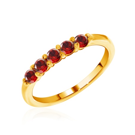Купить оптом кольцо из серебра с гранатами 1320151319 от Krasnoe