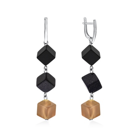 Купить оптом серьги из серебра с агатами 2340390311 от Krasnoe