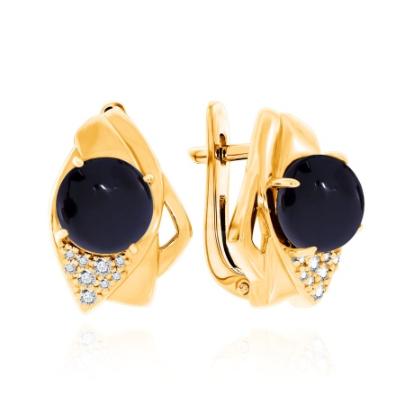 Купить оптом серьги из серебра с агатами и фианитами 2320392365-20 от Krasnoe