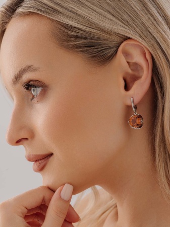 Купить оптом серьги из серебра с султанитами 2340611708 от Krasnoe