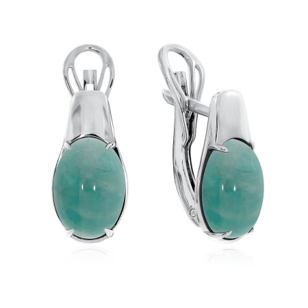 Купить оптом серьги из серебра с амазонитами 2340370991 от Krasnoe