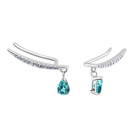 Купить оптом серьги из серебра с фианитами 2340204903л-78 от Krasnoe