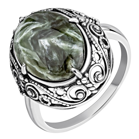 Купить оптом кольцо из серебра с серафинитом 1310925086 от Krasnoe