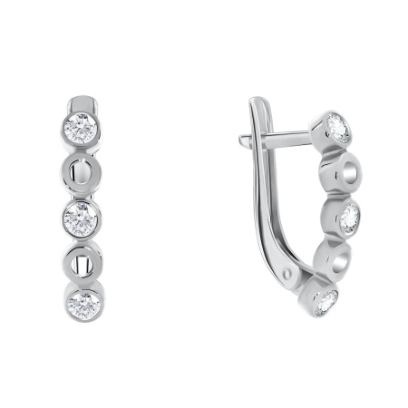 Купить оптом серьги из серебра с фианитами 2340200246 от Krasnoe