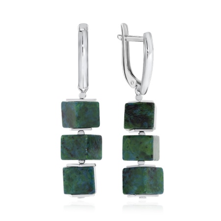 Купить оптом серьги из серебра с хризоколлаами 2340550351 от Krasnoe