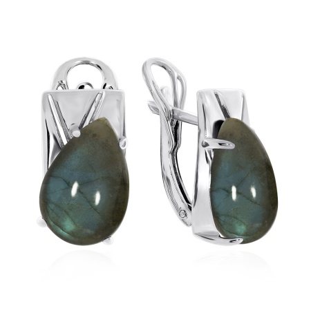Купить оптом серьги из серебра с лабрадоритами 2340Л02367 от Krasnoe