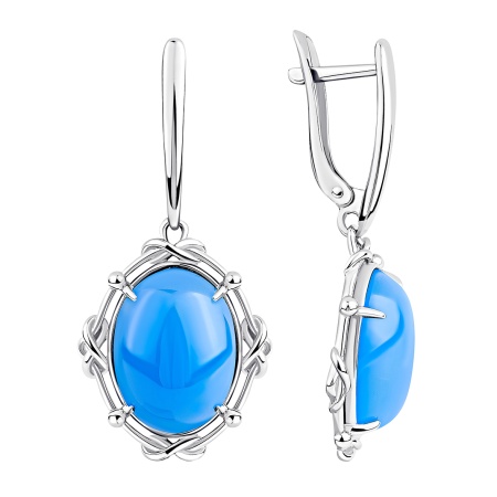 Купить оптом серьги из серебра с агатами 2340395098-70 от Krasnoe