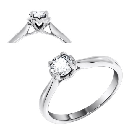 Купить оптом кольцо из серебра с фианитом 1340200130 от Krasnoe