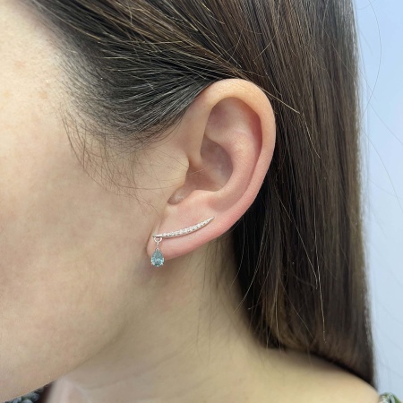 Купить оптом серьги из серебра с фианитами 2340204903л-78 от Krasnoe