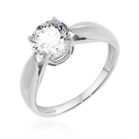 Купить оптом кольцо из серебра с фианитом 1340201807 от Krasnoe