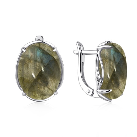 Купить оптом серьги из серебра с лабрадоритами 2340Л01860 от Krasnoe