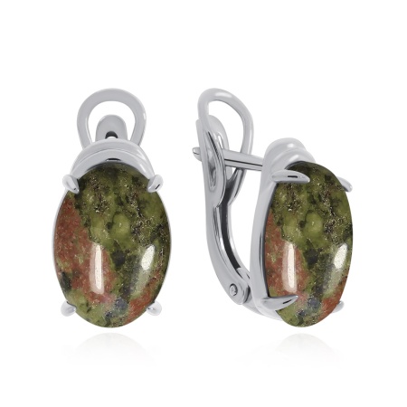 Купить оптом серьги из серебра с яшмой 2340301794 от Krasnoe